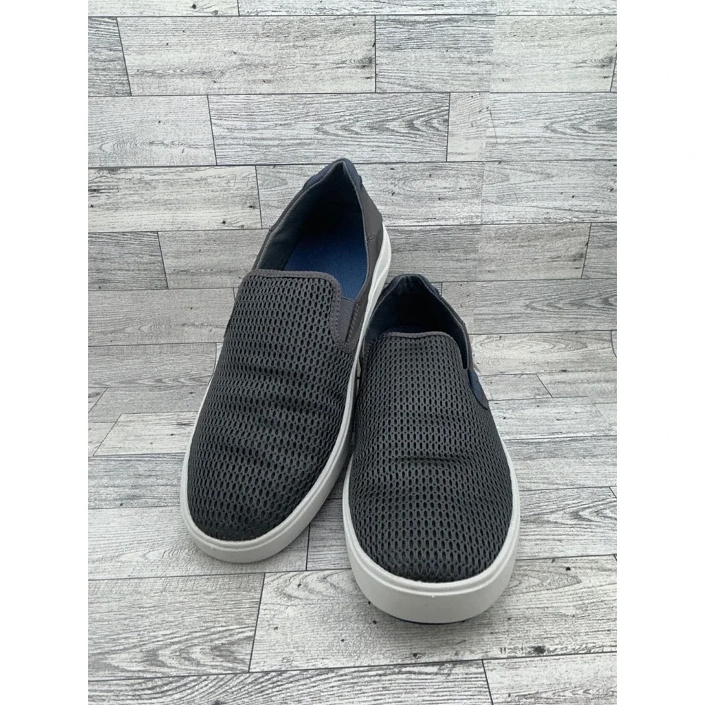 OluKai Lae'ahi Men Sz 10.5 Dark Grey Mesh Slip On Sneakers 10443-PVPV Pavement‎